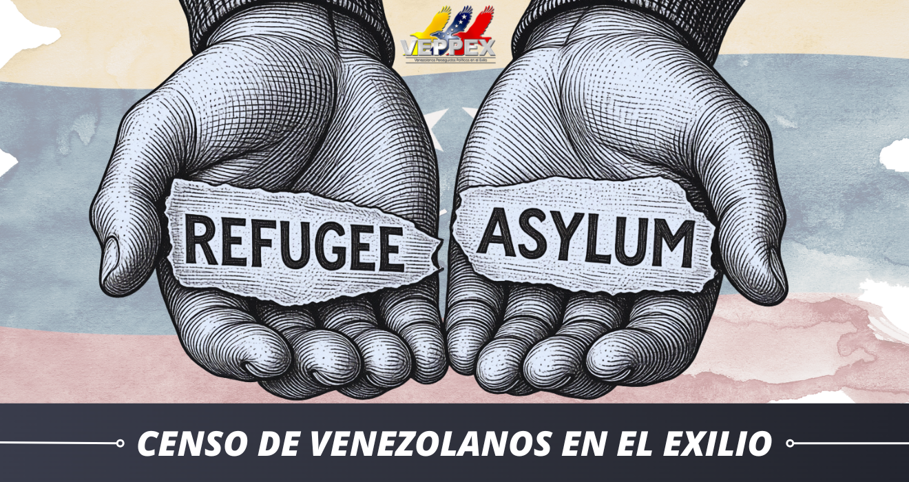 Censo de Venezolanos en el Exilio promovido por VEPPEX, organización sin fines de lucro con sede en Miami que documenta la diáspora venezolana con registro seguro, confidencial y en línea.